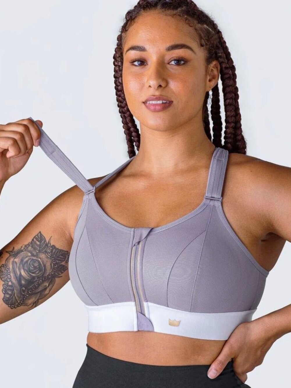 SHEFIT Ultimate Sports Bra Size 2Luxe High Impact Purple White Like New